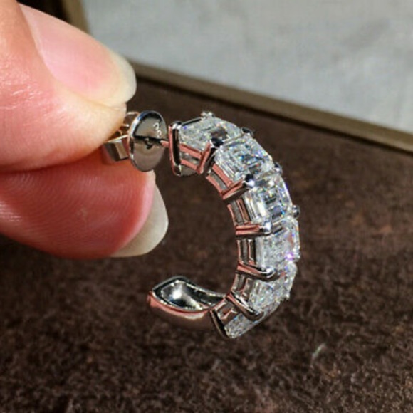 New Sterling silver diamond Luxury Earrings - Picture 3 of 5